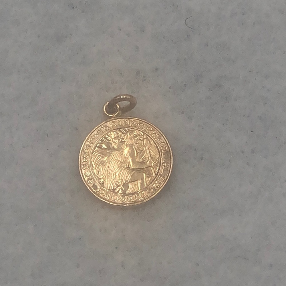 Gold Saint Christopher medal 10 karat